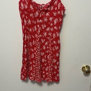 Free People Red Floral Blouse